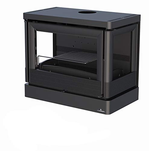 ESTUFA DE LEÑA BRONPI PARA COLGAR 3 CARAS MODELO VERSALLES-C-VISION