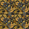 Dschungel Tapete Gold/Schwarz Klebefolie Möbel Muster Vinyl Selbstklebende Tapete Blumen 60 X 300CM Wasserdichte Folie für Möbel Schlafzimmer Türtapete Selbstklebend Blumen Mustertapete Schwarz Gold
