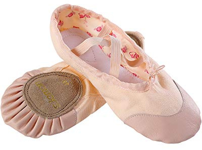 s.lemon Girls Ballet Shoe Leather Toe Ballet Slipper Ballerina Dance Flats Gymnastic Shoe PT (42 EU)