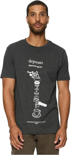 Mister Tee Herren T-Shirt Depresso Tee Charcoal S