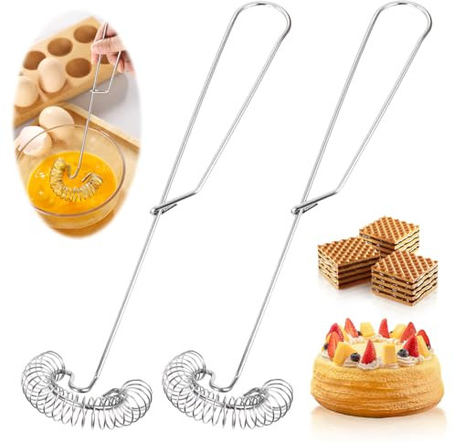 2 fruste a spirale in acciaio inox, di alta qualità, mini scopa a spirale, piccola per frullatore, pratico utensile da cucina, lavabile in lavastoviglie