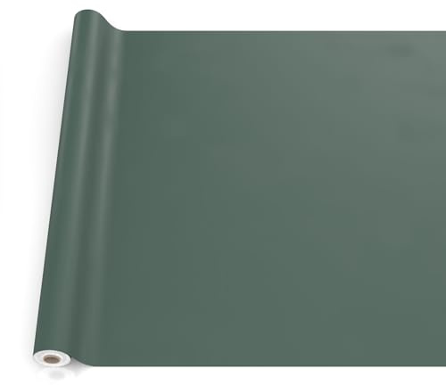 ANRO Nappe en Toile cirée, Lavable, pour Table de Jardin, extérieur et intérieur, Bord coupé, Vert Sapin, 240 x 140 cm