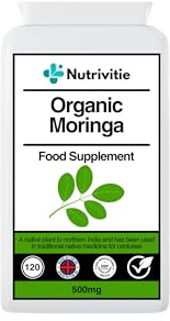 Rosabella Moringa Capsules 500mg – 120 Vegan Capsules | Organic Moringa Leaf Superfood for Natural Energy, Immunity & Wellness | High Strength Moringa Supplements for Strong Immune Boost