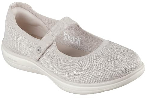 Skechers On-The-go Flex Radiant-Sweet PE, Zapatos Planos Mary Jane Mujer, Beige, 37 EU