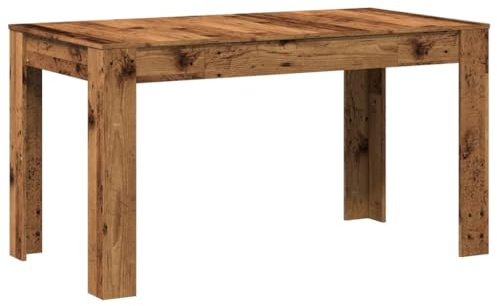 Table à manger vieux bois 140x74,5x76 cm bois d ingénierie