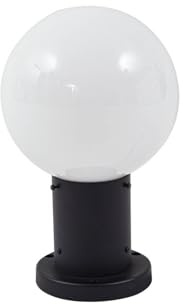 Lindby Dangan utomhu (stänksäker (modern) i vitt av glas (1 lampa, E27) – vägbelysning pollerlampa väglampa ba