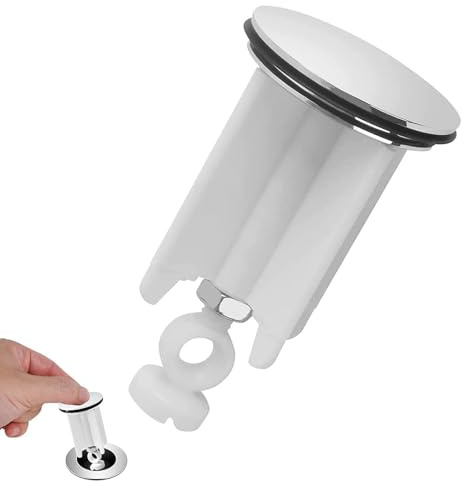 Abflussstopfen Einstellbare Waschbeckenstöpsel Universal 40 mm Höhenverstellbar-Stopfen Ersatz-Ablaufstopfen für Küche Bad Waschbecken Waschbecken Spüle Höhenverstellbar Messing verchromt