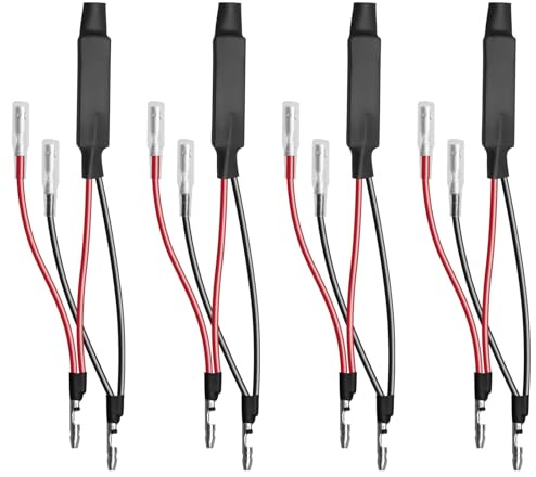 teasteam 4 Piezas Resistencias de Motocicleta Decodificador LED Universselle para Indicador de Señal de Giro, DC 12V/10W 10Ω Intermitente Flash Error de Corrección de Luz para Moto, Scooter