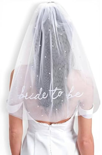 Shirene Velo para Novias,Velos Bordados con Perlas,Velo de Novia,Velos Blanco con Peineta para Despedida de Soltera,Accesorios para Bodas,Decoraciones para Despedidas de Soltera