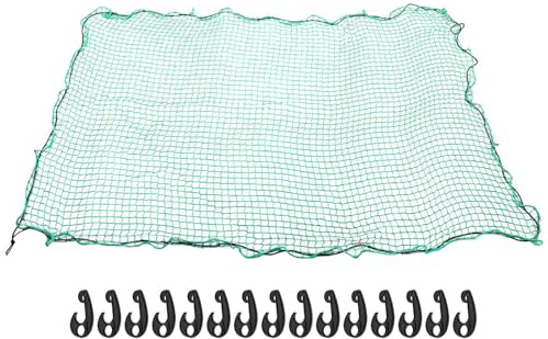Ciieeo Rete da Carico Elastica in Nylon 2X3 M con Ganci per Cassone Camion Copertura Estensibile per Rimorchi e Pickup Rete di Fissaggio Carichi Pesanti Resistente AI Raggi UV per