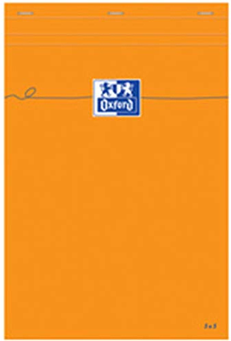Oxford 36678 Schreibblock, A4 + Papier, überfälzt, mit Deckel, 210 x 320 mm, Orange