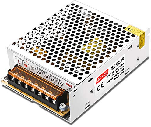 LEDMO 12V 10A 120W Transformador de Potencia, Fuente de Alimentación, Transformador de Voltaje para la Tira de LED