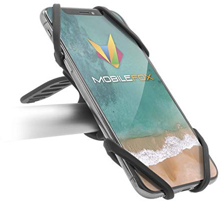 Mobilefox Fahrrad Bike Rad Scooter Lenker Silikon Handy Smartphone Halterung Halter Handyhalter Universal