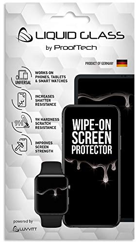 LUVVITT Liquid Glass Screen Protector Scratch and Shatter Resistant Wipe On Nano Protection for All Phones Tablets Smart Watches - Universal