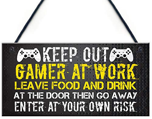 Red Ocean Novelty Gaming Sign Inspired Funny Christmas Gamer Gift For Brother Son