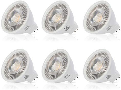 Simba Lighting LED MR16 3.5W 12V Light Bulb (6 Pack) 20W Halogen Spotlight Replacement for Landscape, Accent, Track Lights, Desk Lamps, BAB C, GU5.3 Bipin Base, 5000K Daylight, Not Dimmable
