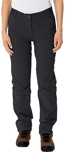 VAUDE Damen Women's Farley Stretch Capri T-zip Pants Iii Hose, Schwarz, 42 Kurz EU