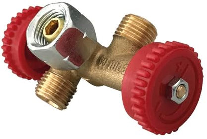 Enders® Doppelabzweigventil 50mbar 1/4 LH #1120, Silber