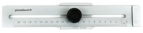 PIMALDAUM® Calibro di marcatura 0-200 mm, DIN 2275, cromato opaco, per marcare e tracciare con precisione marcature e linee ausiliarie