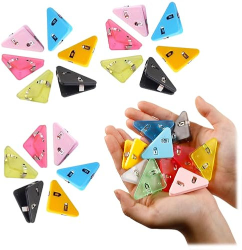 50 Stück Dokumenten Buchecken Clips,Triangular Paper Clips,Dreieckige Büroklammern,Corner Paper Clips,Multifunktionaler Eckclip Aus,Dokumenten Buchecken-Clips Für Büro Schule Schreibwaren Dokumente