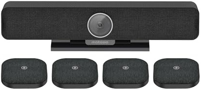 Matosio PumaPro Plus, Sistema di videoconferenza, Videoconferenza Intelligente 4K, Altoparlante e Microfono da conferenza, con 4 microfoni di estensione wireless e telecomando