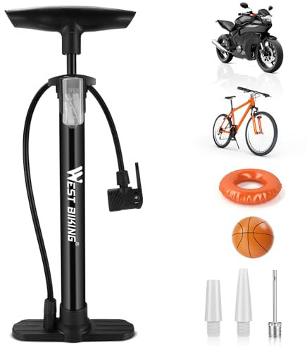 CYCLESPEED Fahrrad luftpumpe Alle ventile-Hochleistungs Bicycle Pump mit 160psi/11bar Druck - Fahrradpumpe Kompatibel mit Rennrad Mountainbike und E-Bike -Mini Standpumpe Fahrrad