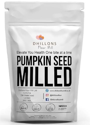 Pumpkin Seeds Milled 500G | Pumpkin seeds ground gives more nutrient absorption than whole pumpkin seed | Great in smoothies, baking and topping up your cereals | Low Carb | by Dhillons Flour Mill