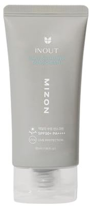 [MIZON] INOUT DAILY SOOTHING SUNSCREEN SPF50+ PA++++ (50 ml) Crème solaire - Soin coréen - Protection 50+ durée 24H - Acide Hyaluronique & Centella Asiatica - 100% Vegan - Rafraîchissant