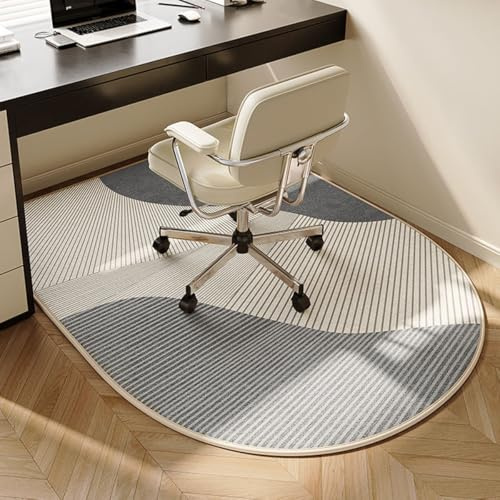 Soundproof Office Chair Mat Under Desk for Carpet - Low-Pile Non-Slip Floor Protection for Gaming and Computer Rolling (Grey, 47.2x35.4)