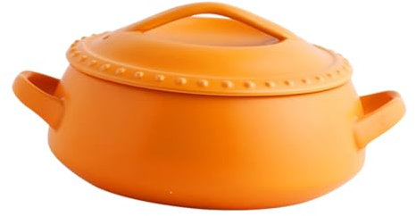 CIYODO Soup Cooking Pot Korean Style Double Ear Ceramic with Lid Practical Earthenware Stew Pot for Home Kitchen Use Suitable for Stove Top Cooking