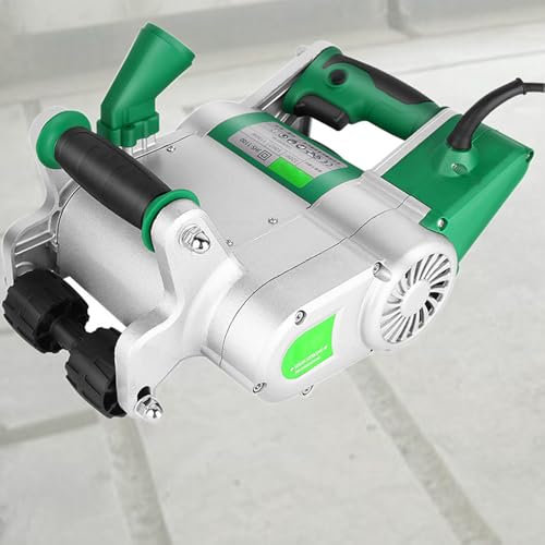 ExoticaBlend Elettrico Wall Chaser 1 Volta Macchina per Scanalatura a Parete per Funzionamento Senza Polvere - Cemento Sabbia Mattoni Cutter con Carry Box,25+35mm
