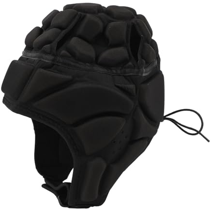 Rugby-Helm, Eva-Schwamm, Weich Gepolsterter Helm, Atmungsaktiver Fußballhelm, Verstellbarer Rugby-Kopfschutz für Jugendliche, Kinder und Erwachsene, Bequemes Tragen (M)