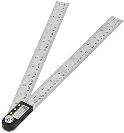 FLEXMAN Righello Goniometro Digitale, Strumento Goniometro 2 in 1 da 0 a 360° con Display per Misurazione, Lavorazione del Legno, Edilizia, Misurazione 'Angolo a Parete (0-300 mm)