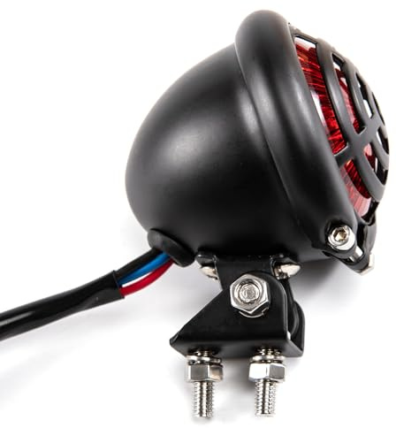 evomosa Moto luci posteriori 12V luce freno LED motocicletta fermata coda luce rossa retro piccola luce posteriore rotonda