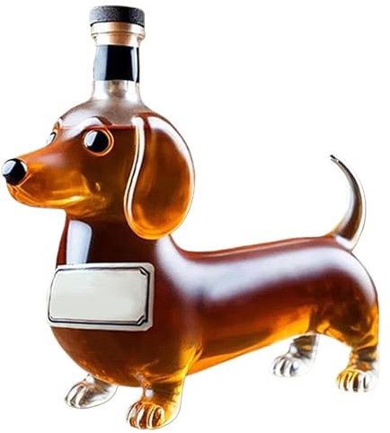 Generisch Botella de whisky | Creativo Animales Motivo Vino Garrafas - Divertida Botella de Espíritu Divertida Botella de Vidrio de Seguridad para Hombres Padres Amigos Amantes Entusiastas