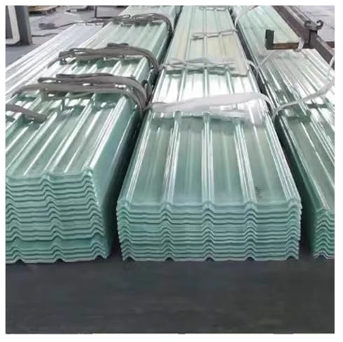 FRP Clear Roofing Panel UV Resistant Corrugated Sheets for Garage Shed & Greenhouse 8pcs 0.9x1.0m -Cladding for Canopy & Balcony