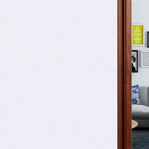 Pellicola Statica per Finestre 70 x 220 cm Autoadesive Anti-Uv, Statica, Privacy Pellicole Vetri Finestre Privacy per Cucina, Ufficio, Camera, bianco opaco