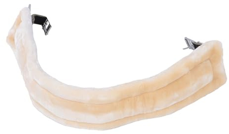 Sottopancia professionale per sella inglese imbottito in lana sintetica per cavalli, fibbie in acciaio inossidabile, design anti-attrito, comodo equipaggiamento da allenamento per (110 cm)