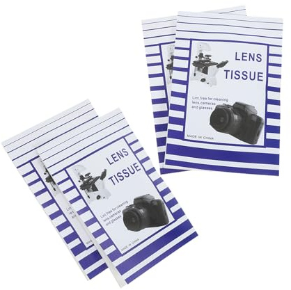 Generic 200 Pezzi Carta Velina la Pulizia Lenti e Schermi, Salviette Detergenti per Occhiali, Fotocamere e Microscopi, Morbide Antigraffio, Formato 15x10 Cm, Pratiche e Portatili