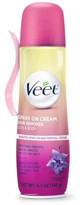 Veet Spray On Hair Remover Cream, Sensitive Formula, 5.1 Ounce