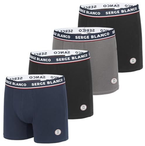 Boxer Homme Coton, Calecon Homme, Ultra-Doux, Anti-Irritation (Lot de 4), Noir Taille L
