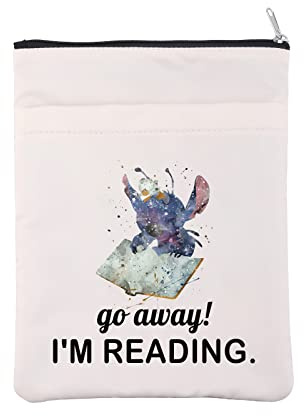 Couverture de livre avec personnage de dessin animé Ohana Lovers WDW Cadeau Fandom Go Away I'm Reading pour bibliophile bibliophile (Go Away BM)