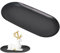 18x8.5cm Plateau de Rangement Ovale,Plateau Acier Inoxydable Noir,Plateau Distributeur Savon,Assiettes de Service en métal,Petit Plateau pour Bijoux, Cosmétique, Bougies, Savon (Noir)