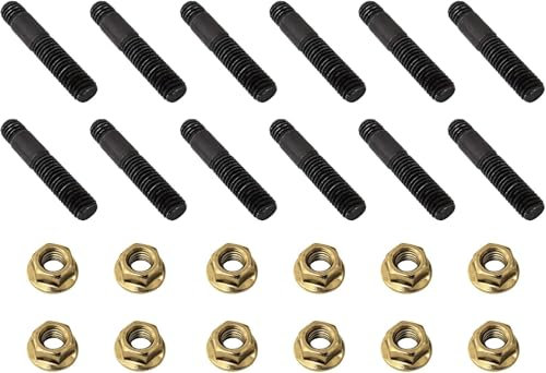 16 Sets M8x45mm Exhaust Manifold Stud Bolt Kit Compatible with Nissan Replacement