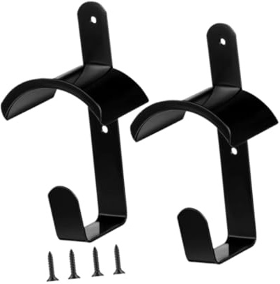 Harilla 2x Horse Bridle Hooks Metal Bridle Holder with Hook Horse Barn Supplies Bracket Black Halter Hooks Horse Stall Bridle Hooks
