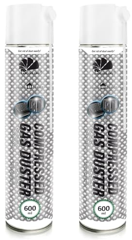 AABCOOLING Home&Office Compressed Gas Duster (2 x 600 ml) – Spray för rengöring av digitala kameror, sensor- & optikrengöring, dammborttagning från fotoutrustning och kontorstangentbord, K4