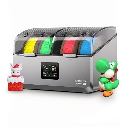 ufficiale Creality Space Pi X4 Essiccatore di filamento, contenitore per 4 bobine, temperatura massima di 85 °C, doppia camera di riscaldamento indipendente, per PLA PETG ABS TPU ASA PC PA PAHT