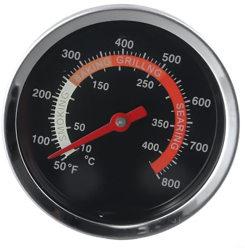 Sisinkal Termómetro de barbacoa de acero inoxidable Medidor de temperatura del horno 10-400 ° C parrilla accesorio de cocina para barbacoa al aire libre cocina hornear asar carne herramienta de