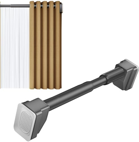 Bastone per tenda telescopico regolabile a tensione 360450 cm, 410500 cm, asta per tenda da doccia per bagno e finestra (grigio, 310400 cm)