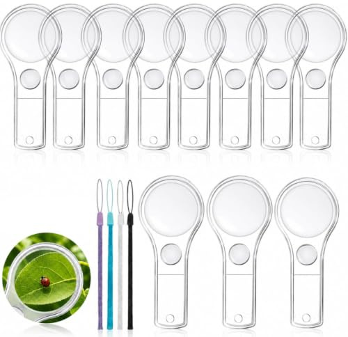 Lot de 24 mini loupes pour enfants, observation scientifique, cadeau d'anniversaire, lecture de classe